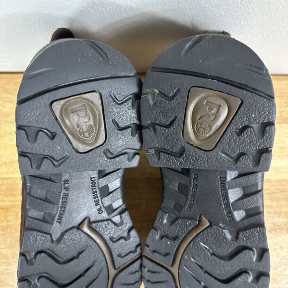 Timberland Pro Series Steel Toe Work Boot ASTM F2413-11 Brown Leather Sz 8 W - Picture 12 of 16